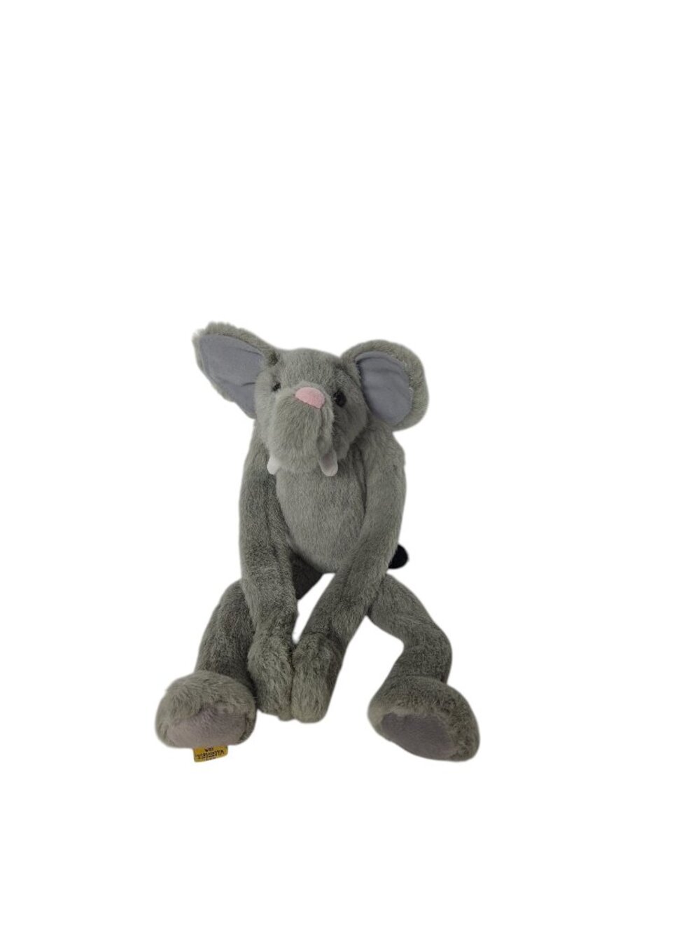Wild Republic Elephant Gray Plush Stuffed Animal Long Legs Tusk Soft Toy 17.5"
